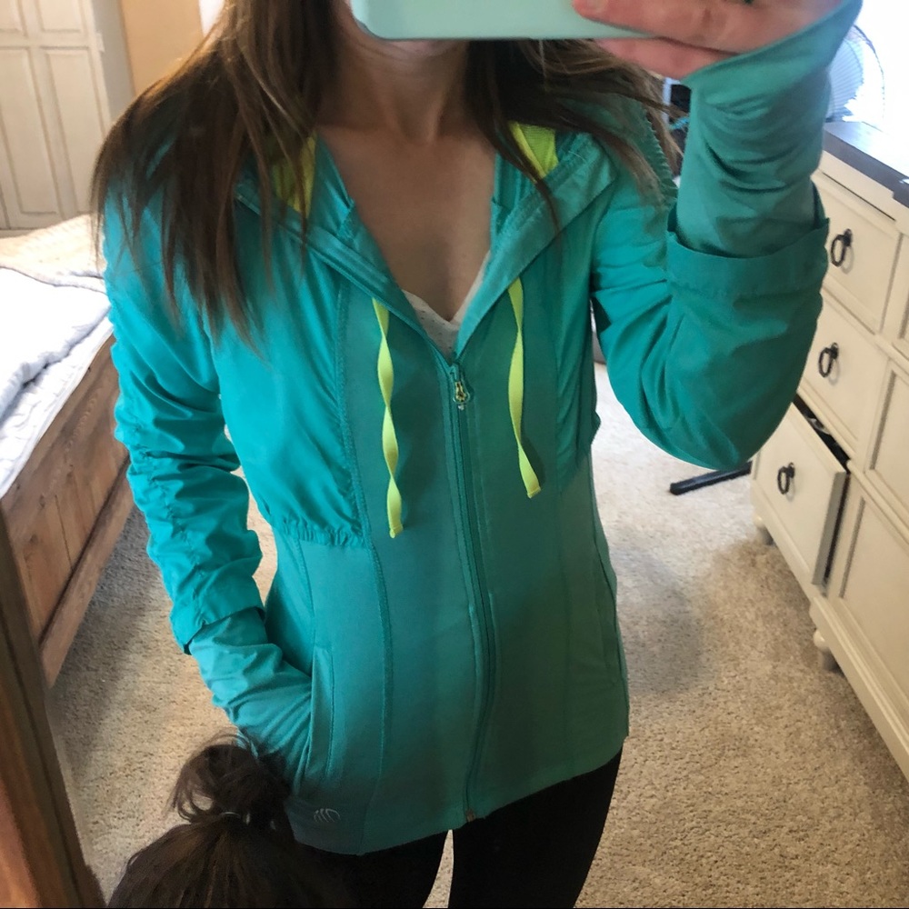 Teal workout jacket